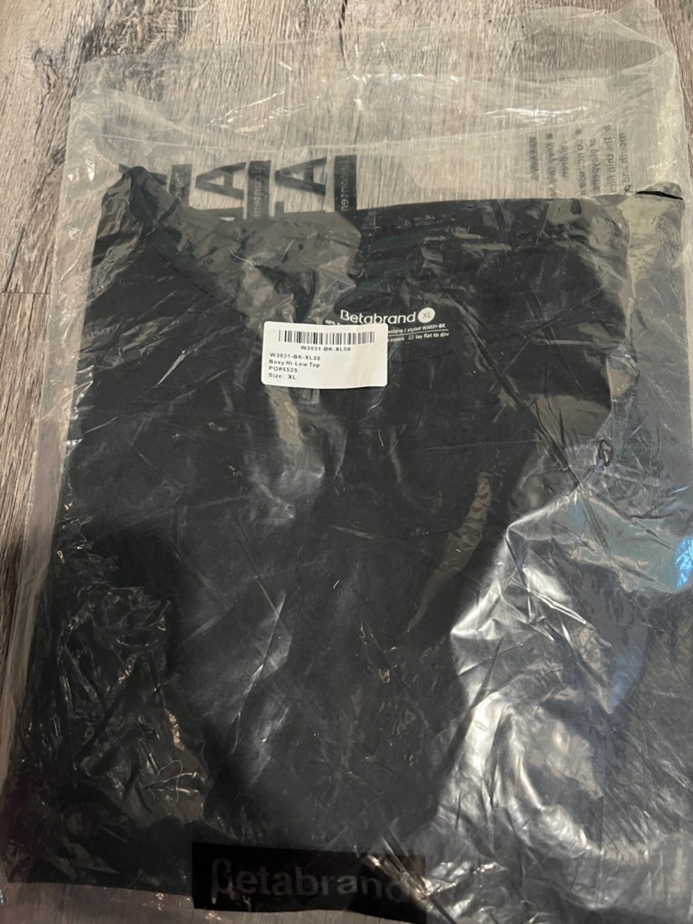 New Betabrand Boxy High Low Short Sleeve Top – Black (XL) - Picture 9 of 9